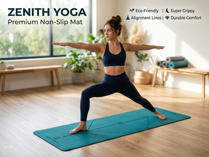 Eco-Pure Anti-Slip Yoga Mat: Extra-Thick High-Density Mat for Joint Support & Pilates