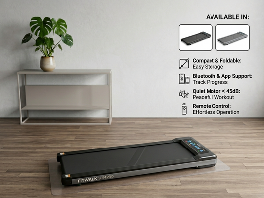 Stealth Series Pro Running Machine: Space-Saving Home Fitness Treadmill with App & Remote