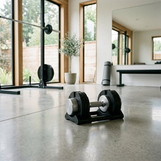 Pro-Series 1-Second Adjustable Cast Iron Dumbbell: 5-52.5lbs with 20 Precision Settings